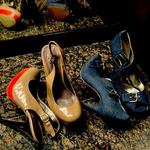 Cute platform high heels very comfortable to walk in .